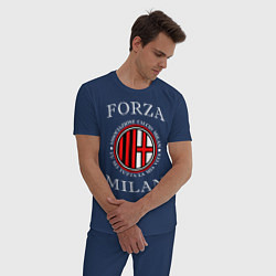 Пижама хлопковая мужская Forza Milan цвета тёмно-синий — фото 2