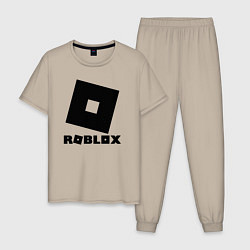 Пижама хлопковая мужская ROBLOX, цвет: миндальный