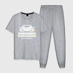 Пижама хлопковая мужская Toyota Chaser JZX100, цвет: меланж