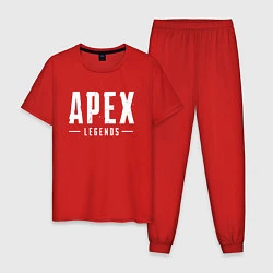Пижама хлопковая мужская Apex Legends, цвет: красный