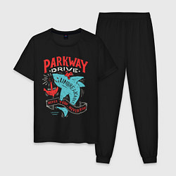 Пижама хлопковая мужская Parkway Drive: Unbreakable, цвет: черный
