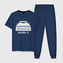 Пижама хлопковая мужская Toyota Mark2 JZX100, цвет: тёмно-синий
