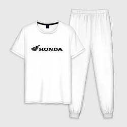 Пижама хлопковая мужская HONDA, цвет: белый