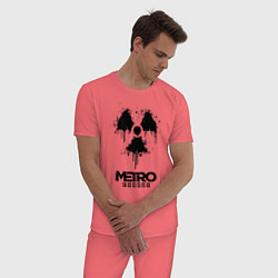 Пижама хлопковая мужская METRO EXODUS цвета коралловый — фото 2