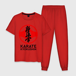 Пижама хлопковая мужская Karate Kyokushin, цвет: красный