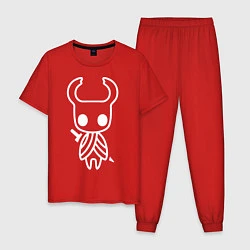 Пижама хлопковая мужская Hollow Knight: Minimalism, цвет: красный