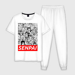 Пижама хлопковая мужская SENPAI, цвет: белый