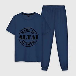 Пижама хлопковая мужская Made in Altai, цвет: тёмно-синий