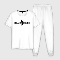 Пижама хлопковая мужская BILLIE EILISH: White Fashion, цвет: белый