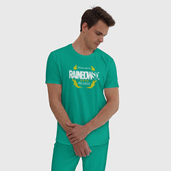 Пижама хлопковая мужская R6S PRO LEAGUE НА СПИНЕ, цвет: зеленый — фото 2