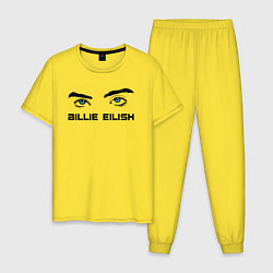 Пижама хлопковая мужская Billie Eilish, цвет: желтый