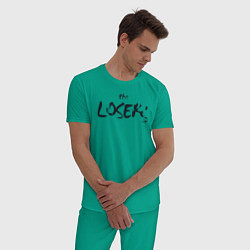 Пижама хлопковая мужская The losers, цвет: зеленый — фото 2