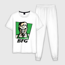 Пижама хлопковая мужская BFG, цвет: белый