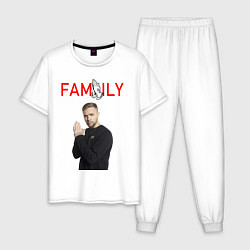 Пижама хлопковая мужская ЕГОР КРИД - FAMILY, цвет: белый