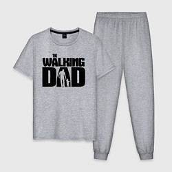 Пижама хлопковая мужская The walking dad, цвет: меланж