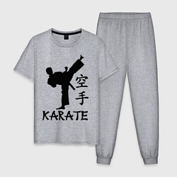 Пижама хлопковая мужская Karate craftsmanship, цвет: меланж