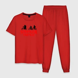 Пижама хлопковая мужская STRANGER THINGS, цвет: красный