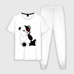 Пижама хлопковая мужская Monokuma, цвет: белый