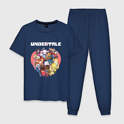 Пижама хлопковая мужская UNDERTALE, цвет: тёмно-синий