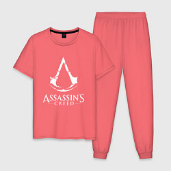 Пижама хлопковая мужская Assassin’s Creed, цвет: коралловый