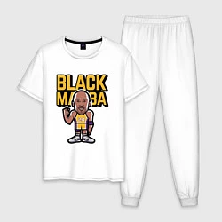 Пижама хлопковая мужская Kobe - Black Mamba, цвет: белый