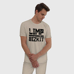 Пижама хлопковая мужская LIMP BIZKIT, цвет: миндальный — фото 2