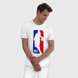 Пижама хлопковая мужская NBA Kobe Bryant, цвет: белый — фото 2