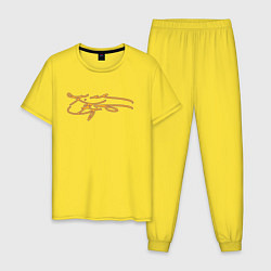 Пижама хлопковая мужская KOBE BRYANT АВТОГРАФ, цвет: желтый