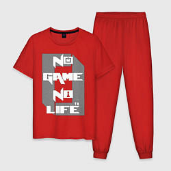Пижама хлопковая мужская No Game No Life Zero, цвет: красный