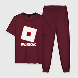 Пижама хлопковая мужская ROBLOX, цвет: меланж-бордовый