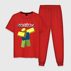 Пижама хлопковая мужская Roblox Dab, цвет: красный