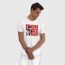 Пижама хлопковая мужская Iron Mike, цвет: белый — фото 2