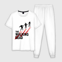 Пижама хлопковая мужская The walking dead, цвет: белый