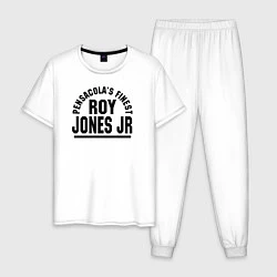 Пижама хлопковая мужская Roy Jones Jr, цвет: белый