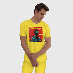 Пижама хлопковая мужская STARBOY, цвет: желтый — фото 2