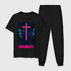 Пижама хлопковая мужская STARBOY, цвет: черный