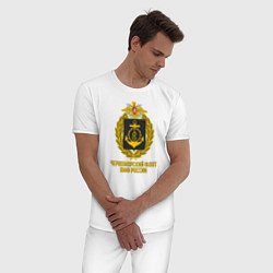 Пижама хлопковая мужская Черноморский флот ВМФ России, цвет: белый — фото 2