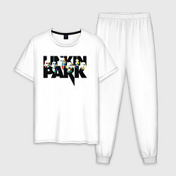 Пижама хлопковая мужская LINKIN PARK, цвет: белый