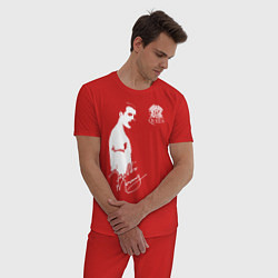 Пижама хлопковая мужская Queen, цвет: красный — фото 2