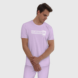 Пижама хлопковая мужская Brazzers, цвет: лаванда — фото 2