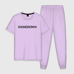 Пижама хлопковая мужская Shinedown, цвет: лаванда