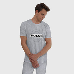 Пижама хлопковая мужская VOLVO, цвет: меланж — фото 2