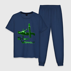 Пижама хлопковая мужская Street Workout Ласточка, цвет: тёмно-синий