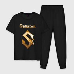 Пижама хлопковая мужская SABATON, цвет: черный