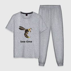 Пижама хлопковая мужская Bee time, цвет: меланж