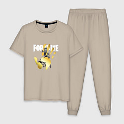 Пижама хлопковая мужская Fortnite, цвет: миндальный