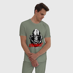 Пижама хлопковая мужская STAAAAARS!, цвет: авокадо — фото 2