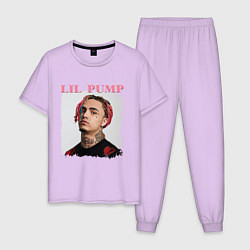Пижама хлопковая мужская LIL PUMP, цвет: лаванда