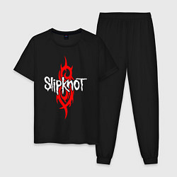 Пижама хлопковая мужская SLIPKNOT, цвет: черный