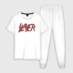 Пижама хлопковая мужская Slayer 27, цвет: белый